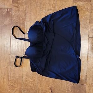 Swim by Cacique, black swim top, top only, size 38C
